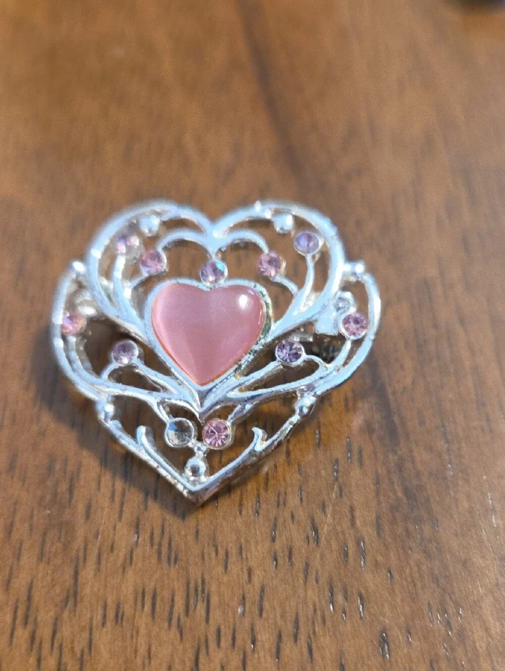 Enamel Butterfly, Dragonfly & Heart Brooch Set - Pink & Green